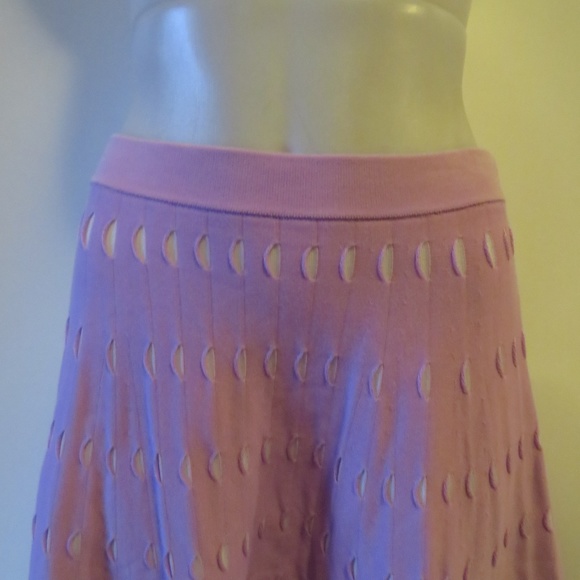 CHOCHENE ITALIA LAVENDER A-LINE SKIRT W/SLITS 4* - Picture 3 of 5